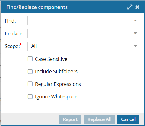 Finding text in code and content to replace or report on